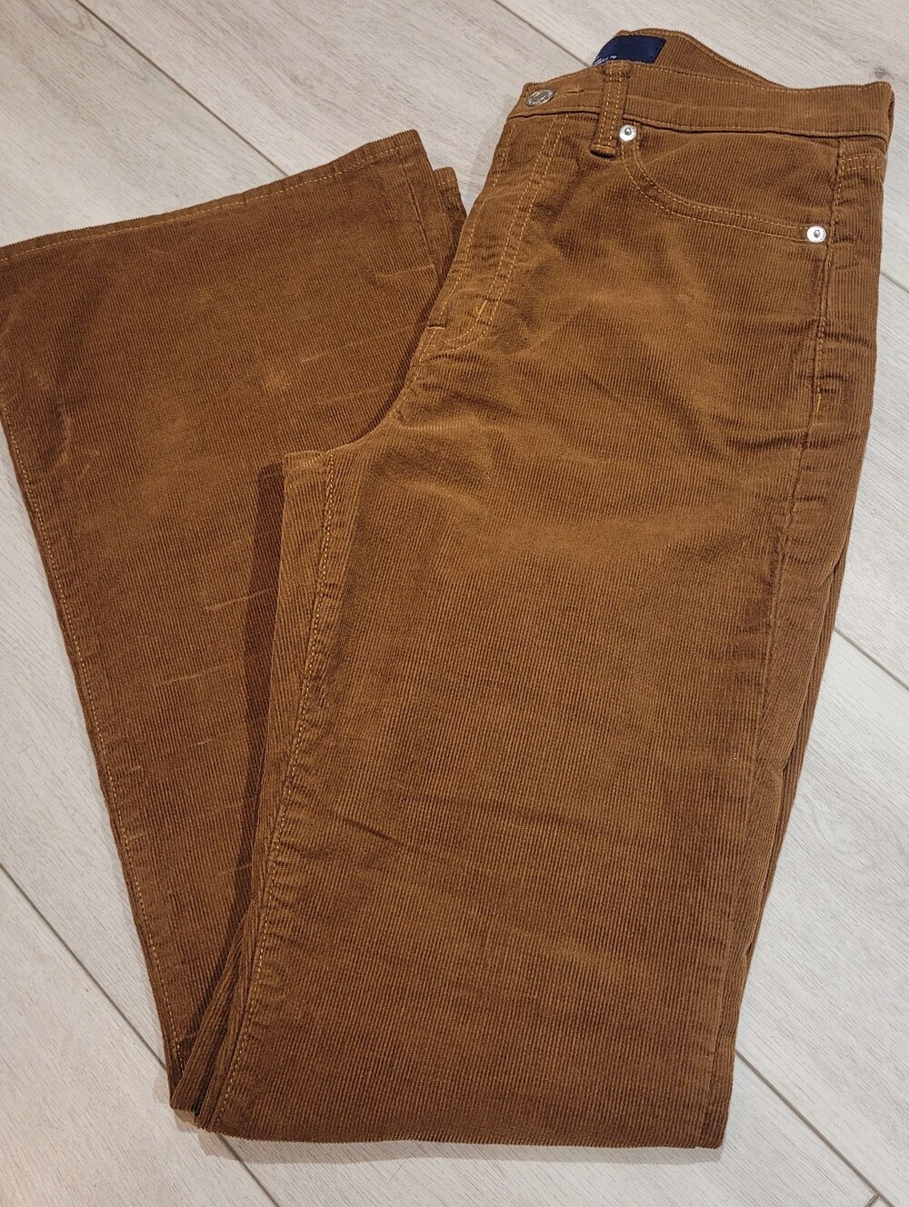 Gap Women's Corduroy High Waist '70's Flare Pants 28R Chestnut Brown